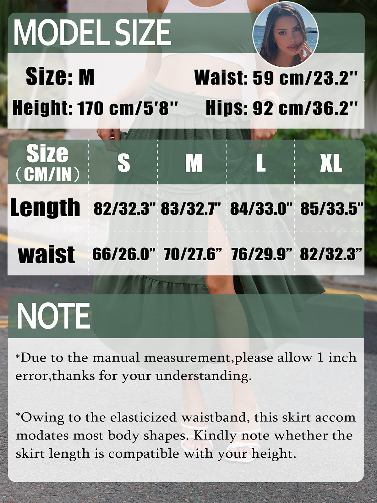 Womens Boho Maxi Skirt Button Elastic High Waisted Trendy Flowy Long Skirts with Pockets